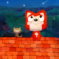 最新可爱阿狸qq头像图片,穿着白色小短裤的红色小狐狸