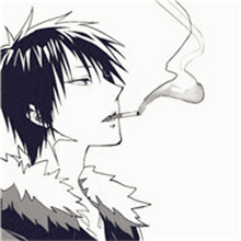 卡通抽烟头像男生－每当寂寞时候来上一支香烟吧