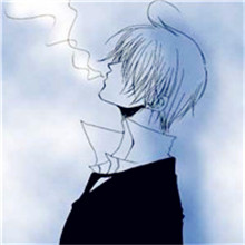 卡通抽烟头像男生－每当寂寞时候来上一支香烟吧