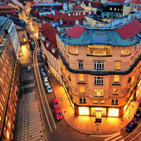 捷克布拉格风景头像图片,色彩极为绚丽夺目的风光