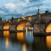 捷克布拉格风景头像图片,色彩极为绚丽夺目的风光