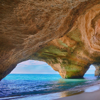 微信风景头像,葡萄牙阿尔加维洞穴风景图片