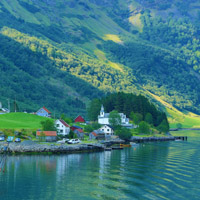 微信唯美风景头像,高清挪威纳柔依峡湾风景美图