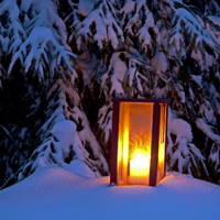 微信风景头像,雪地夜景唯美图片