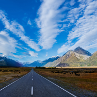 唯美道路风景图片,通向幸福的路口