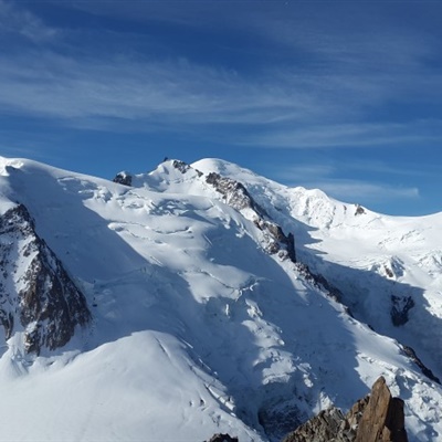 雪景微信头像 法国勃朗峰一片雪白的冬季风景图片