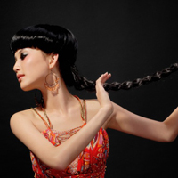 中国传统文化的服装女图片,红色头像高清
