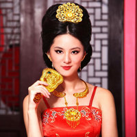 中国传统文化的服装女图片,红色头像高清
