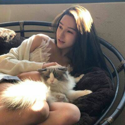 抱着猫的女生头像，女生怀里抱着猫的头像很酷的图片