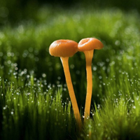 山上野蘑菇高清近拍,像是一把把可爱的小伞儿