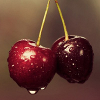 美味的樱桃水果头像图片,红红的好想吃一口了