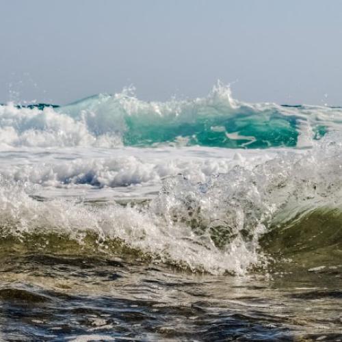 大海风景头像，汹涌澎湃的大海海浪风景图片