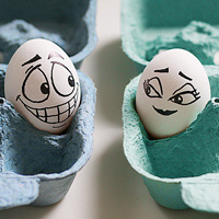 超有创意有点搞笑可爱鸡蛋图片头像大全,各种表情在鸡蛋上画出来了