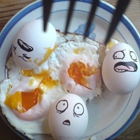 超有创意有点搞笑可爱鸡蛋图片头像大全,各种表情在鸡蛋上画出来了