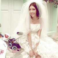 白色,红色唯美穿婚纱女生头像图片,幸福的新婚,太美了