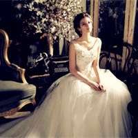 穿着婚纱的女生是最美丽的,天使般的梦想来吧
