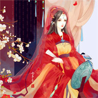 唯美古风穿婚纱系新娘头像,红色的美丽