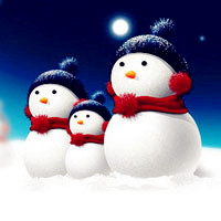 圣诞节雪人头像,圣诞节头像图片,冰天雪地堆个雪人