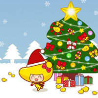 圣诞节可爱卡通头像,开心快乐戴圣诞帽的孩子