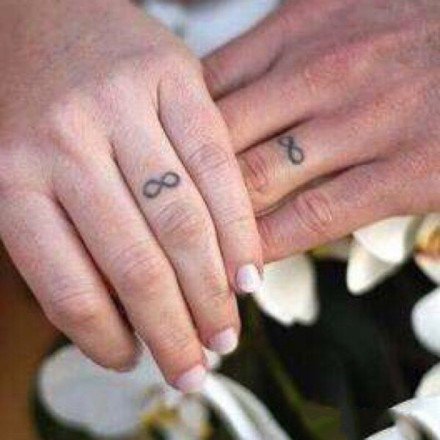 情侣戒指纹身头像-情侣手指成对戒指纹身图片