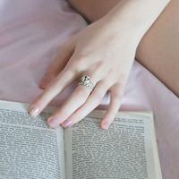 女生戴戒指头像,女生右手戴戒指的含义你懂吗