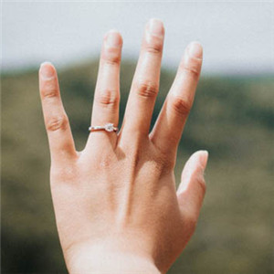 手指上的戒指头像图片女生，也有一张是情侣的