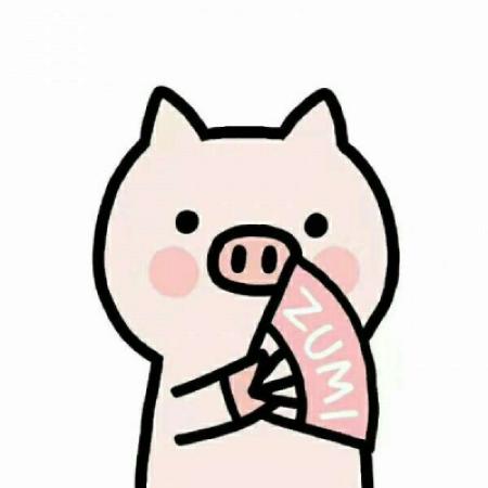 小猪头像可爱卡通，一只粉红色的猪的头像图片