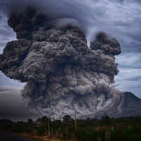 火山爆发的图片，微信个性头像