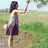 自然意境身穿长裙的森系+海洋系唯美lomo风格qq头像女生图片