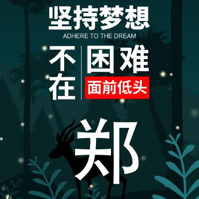 励志姓氏头像：坚持梦想、不在困难面前低头