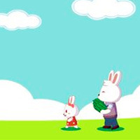 可爱贝小兔卡通头像,小兔子萌萌哒,乐呵呵