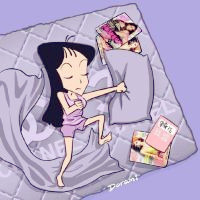 搞笑一点的卡通人物可爱头像睡觉觉真是舒服呀
