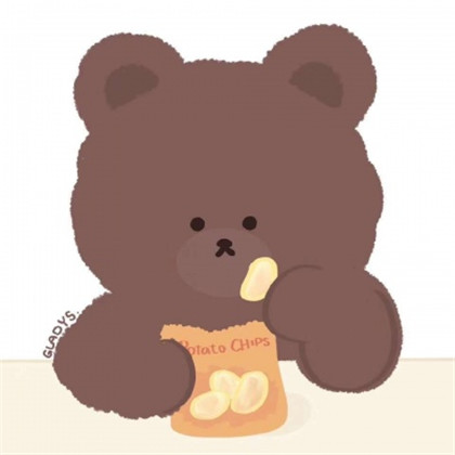 小熊卡通头像，可爱憨憨的棕色手绘小熊