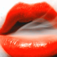 欧美女生烈焰红唇头像图片,性感火焰系,红色系