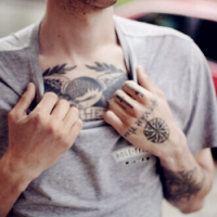 霸气欧美男生纹身头像,把喜欢的纹身图案纹在身上