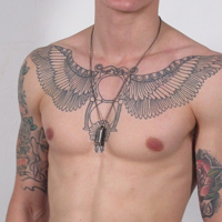 个性霸气欧美男生纹身头像,肌肉男终身图片下载