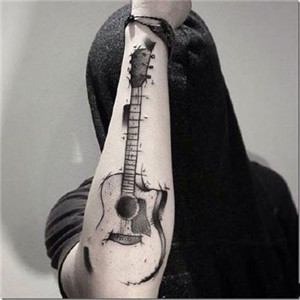 欧美个性纹身头像 乐器吉他相关的纹身送给酷爱音乐的人