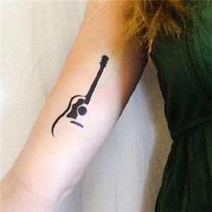 欧美个性纹身头像 乐器吉他相关的纹身送给酷爱音乐的人