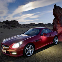 红色激情的奔驰SLK跑车QQ头像图片