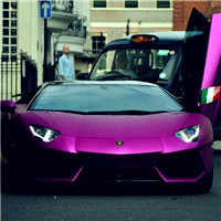 个性霸气紫色酷炫豪车头像图片,最适合女人用的
