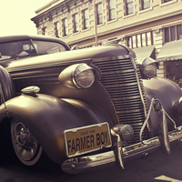 复古风格的轿车头像,年代感十足复古汽车图片