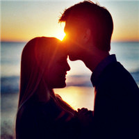 夕阳下的情侣头像唯美图片,让夕阳见证我们的爱情吧
