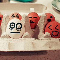 搞笑鸡蛋一家子,搞笑的水果太创意了