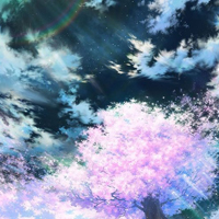 樱花,树木,小女生,河流等日系唯美的风景系插画风格系列头像