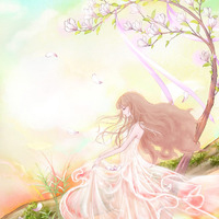 樱花,树木,小女生,河流等日系唯美的风景系插画风格系列头像
