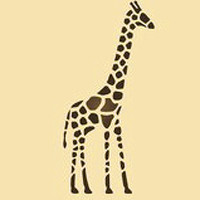绘画系长颈鹿可爱卡通头像,长长的脖子吃东西高高的