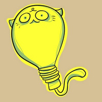 个性抽象卡通小猫图案QQ头像图片,个人感觉不像小喵咪
