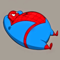 大肚子躺着的卡通人物头像图片,平躺着有点像乌龟