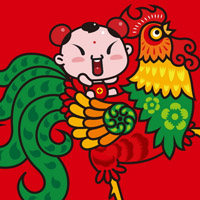 招财童子卡通头像图片,吉祥中国,之中国梦