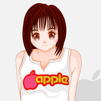 MAC女孩卡通头像,火辣苹果女孩也是萌萌哒